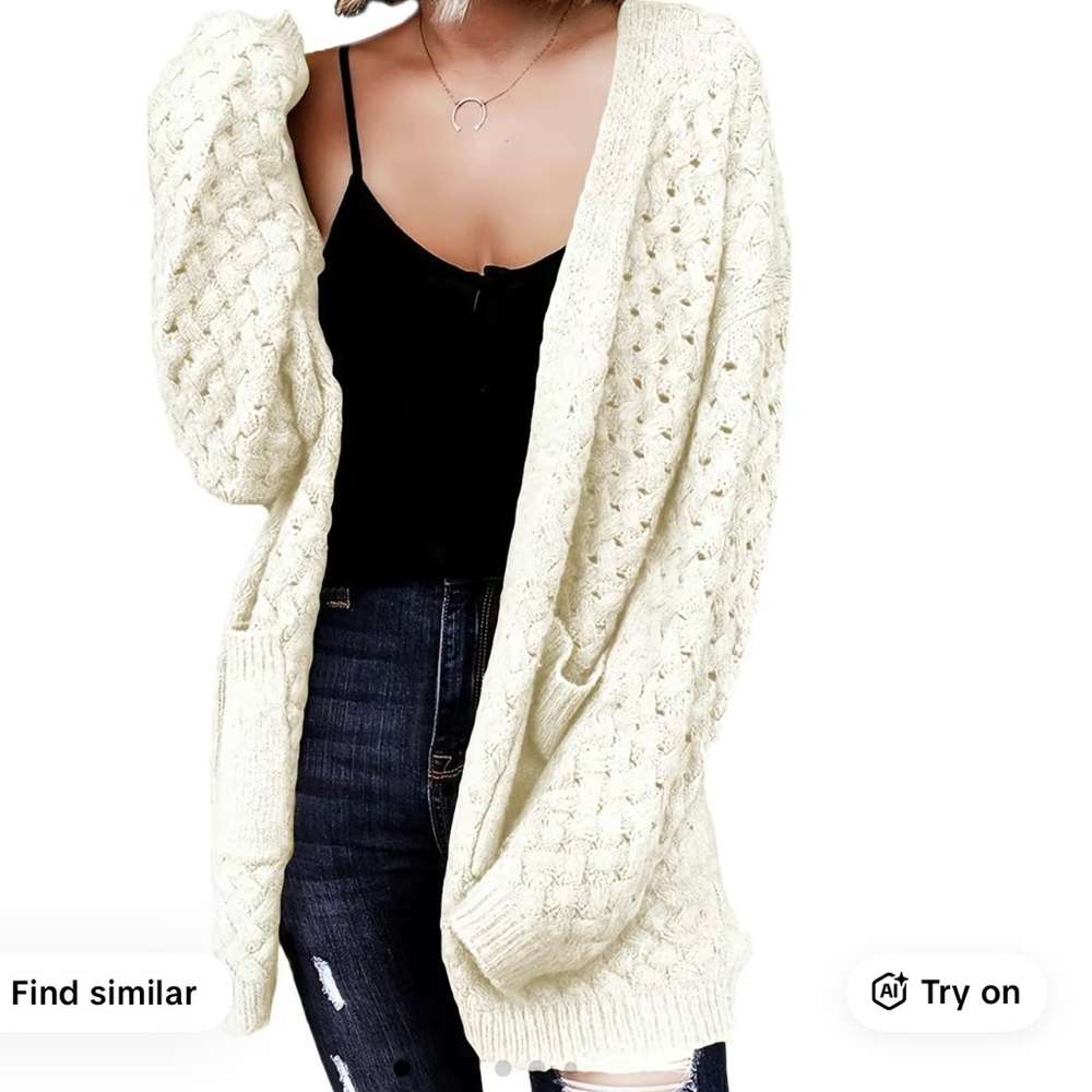 Cream Knit Cardigan